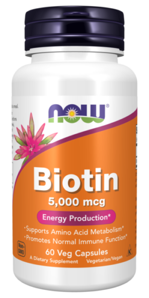 Biotin 5000 mcg (Producción de energía) 60 Cápsulas