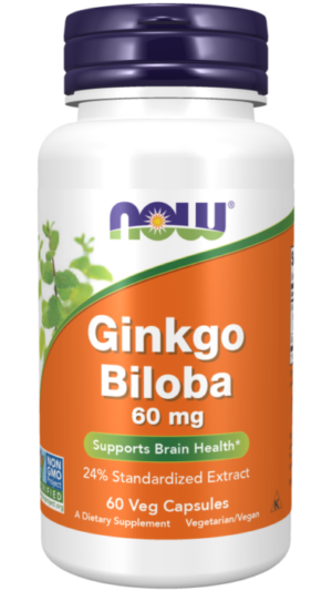 Gingko Biloba 60 mg (Apoya la salud cerebral) 60 Cápsulas