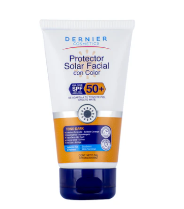 Protector Solar Facial con Color - Tono Dark 50g