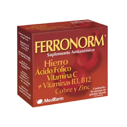 FERRONORM Suplemeto Antianémico x 30 Cap